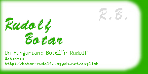 rudolf botar business card